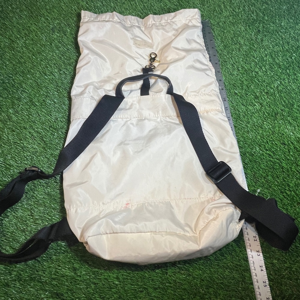 Vintage Abercrombie & Fitch Cream Nylon‎ Foldover Backpack